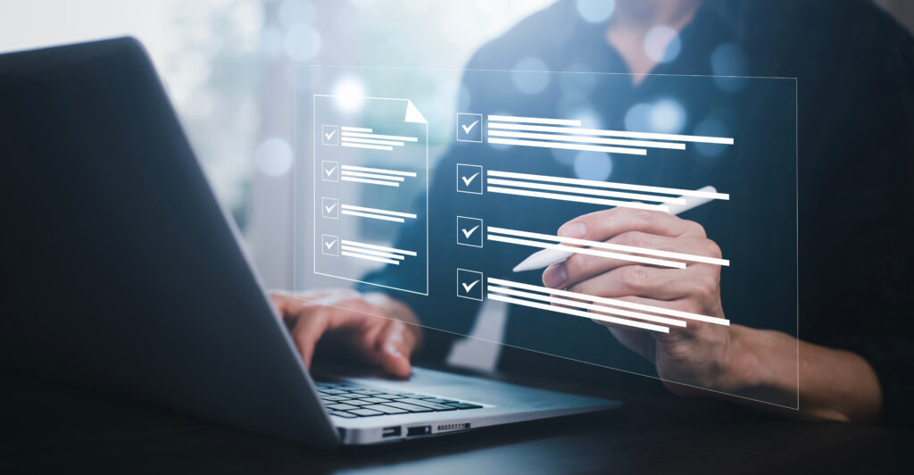 checklist and clipboard task documentation management, business